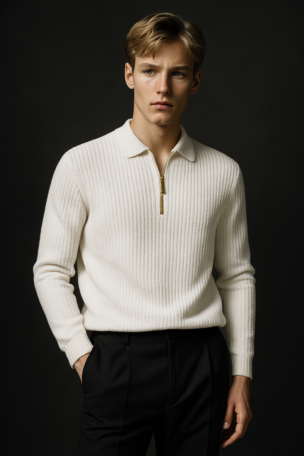 Self Design Men White T-Shirt