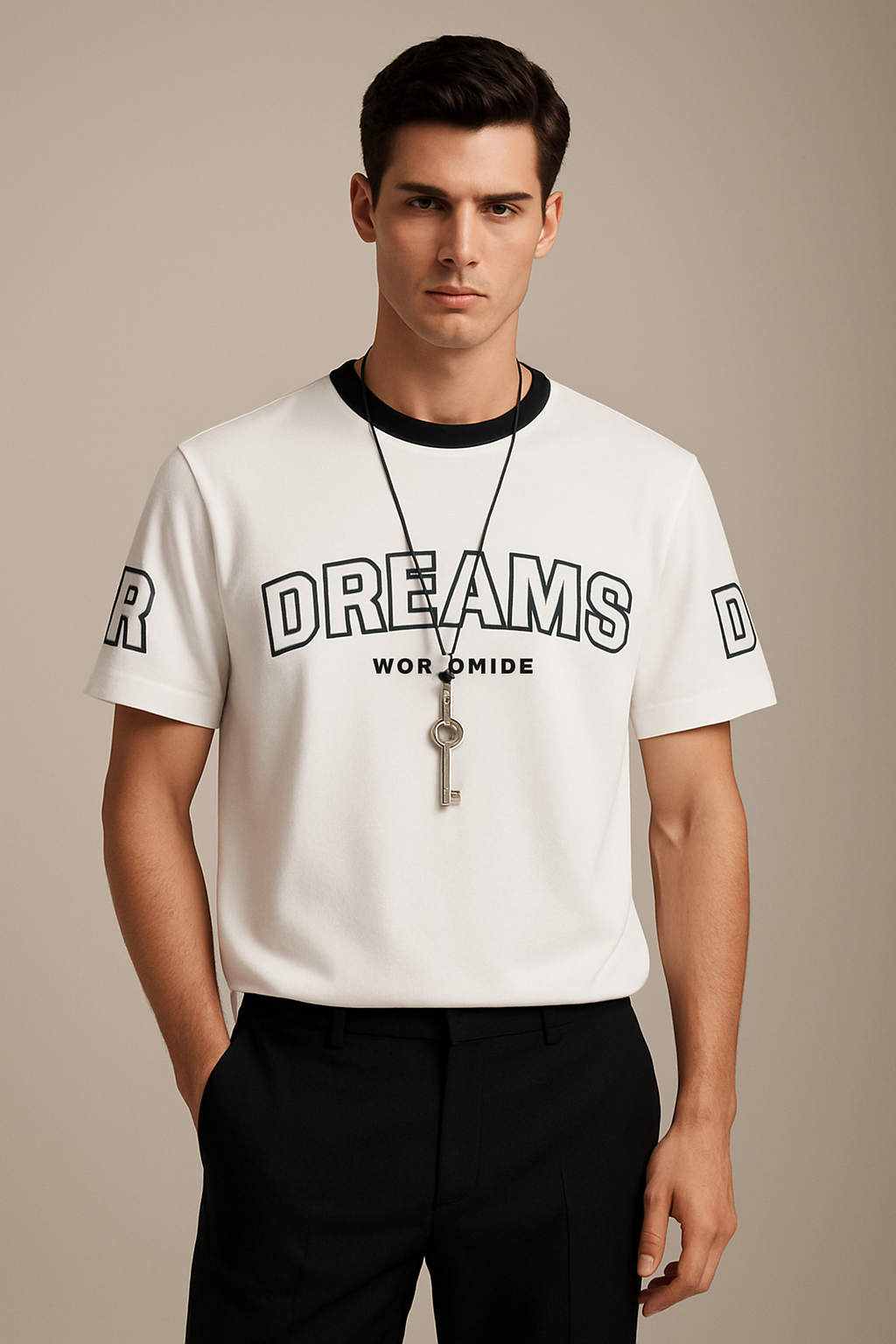 Printed Men White T-Shirt