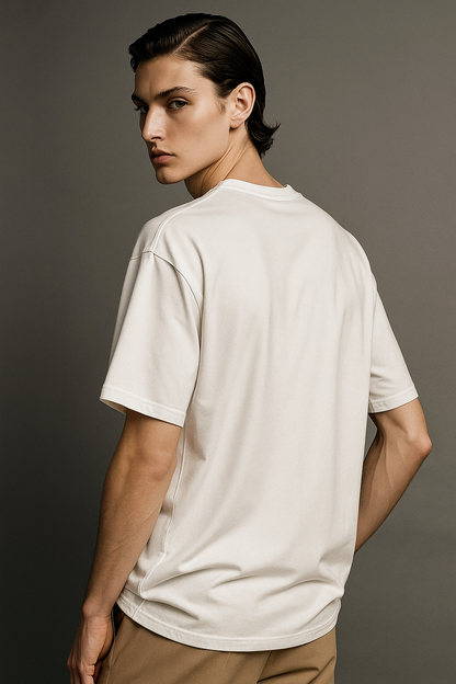 Printed Men White T-Shirt