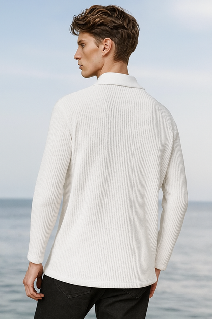 Self Design Men White T-Shirt