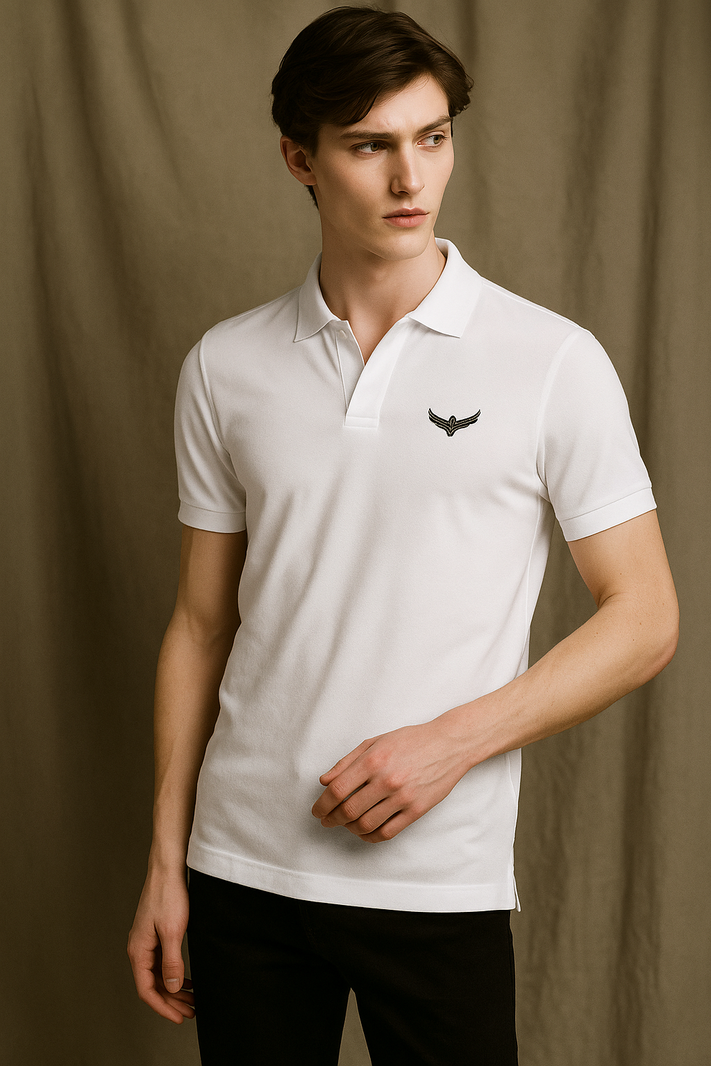 Solid Men White T-Shirt