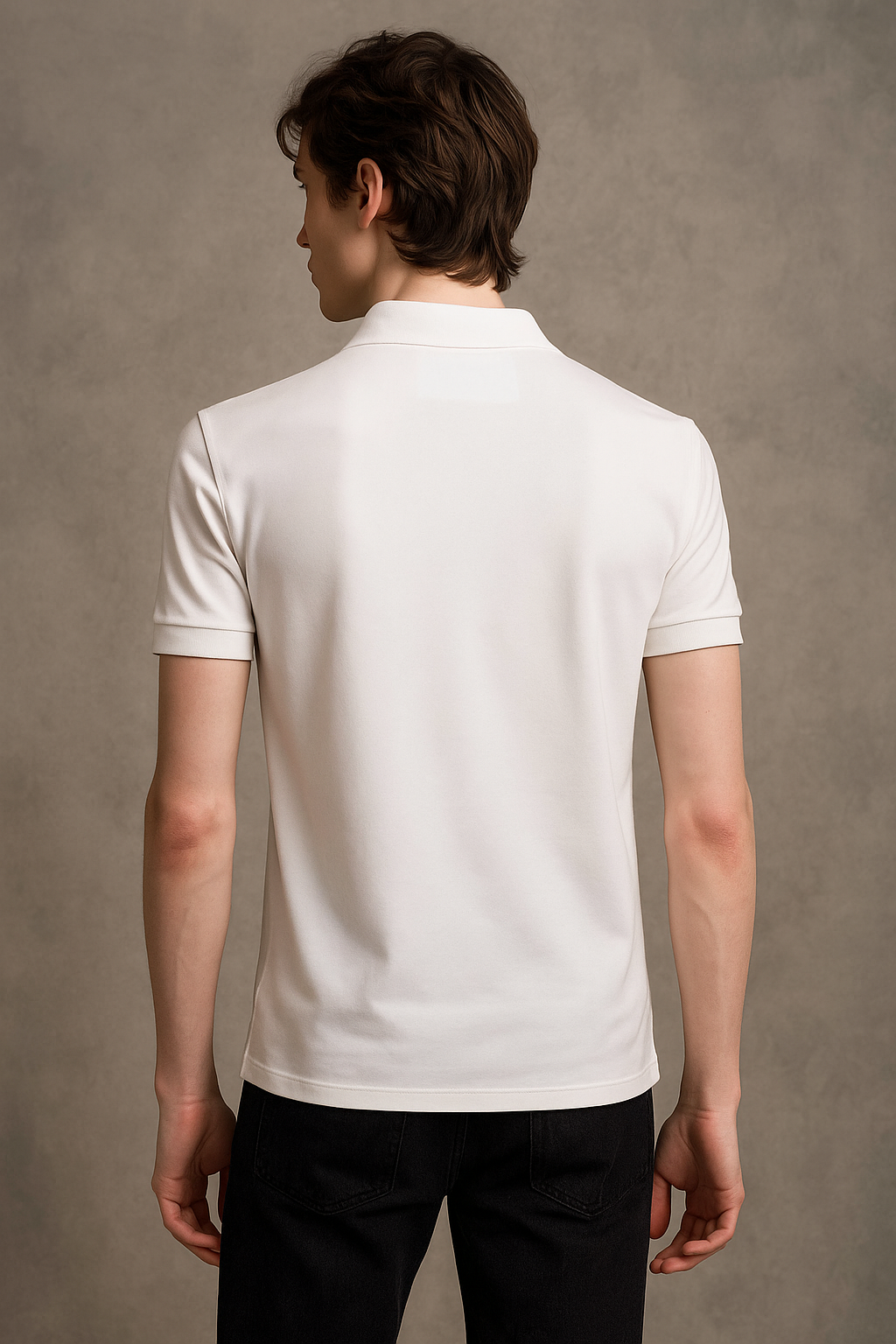 Solid Men White T-Shirt
