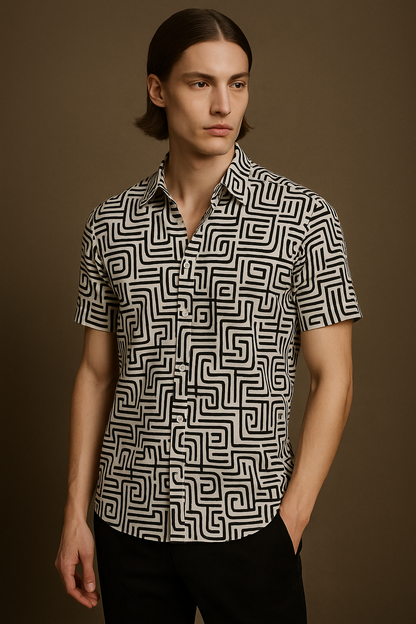 Men Printed Casual Multicolor Shirt