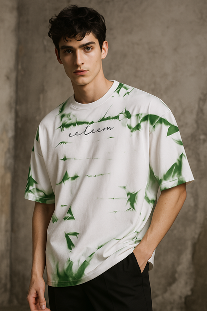 Printed Men Green T-Shirt