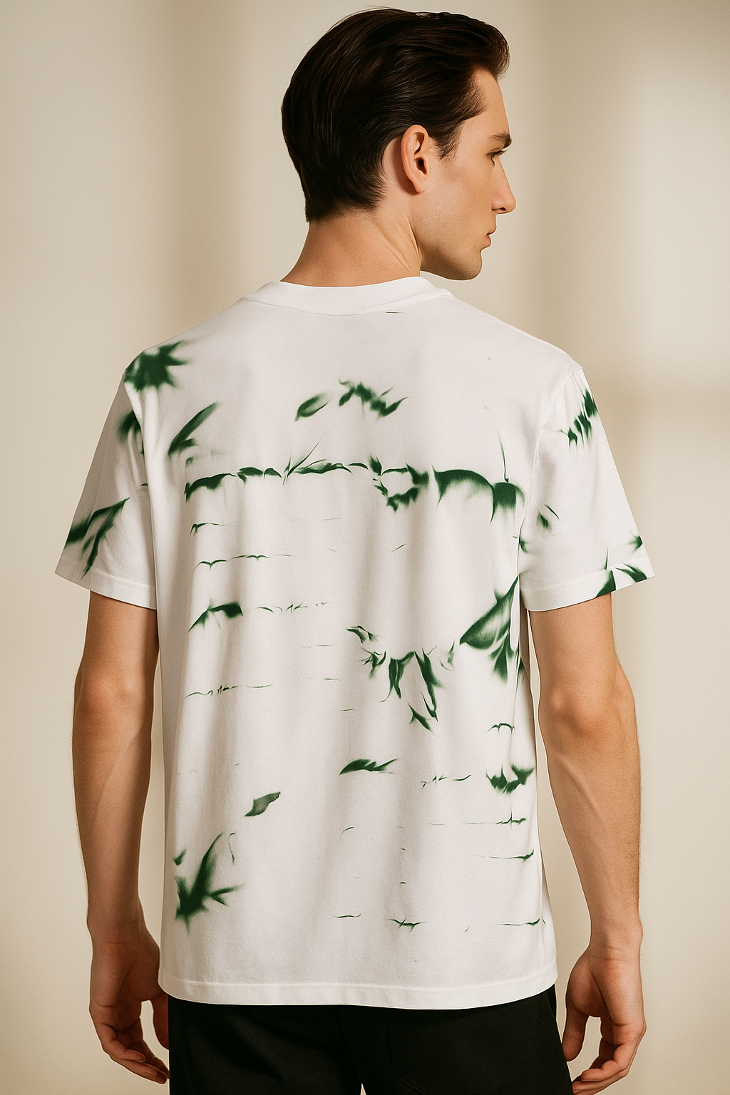 Printed Men Green T-Shirt